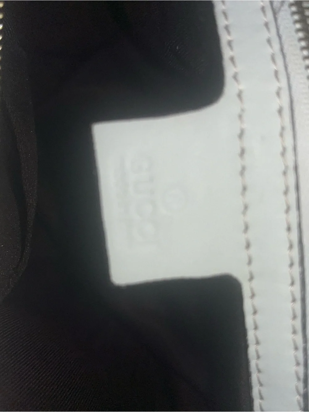 Gucci Beige GG Canvas Satchel with White Leather Trim